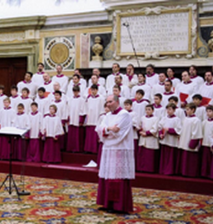 El coro de la Capilla Musical Pontificia.