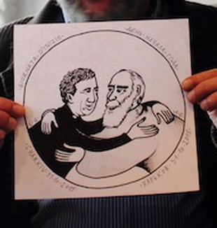 El icono del abrazo entre don Giussani y el Metropolita Antonij.