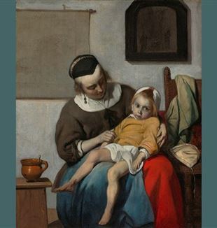 Gabriel Metsu, El niño enfermo, 1660-1665, Rijks Museum, Amsterdam
