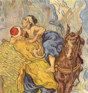 Vincent Van Gogh, "El buen samaritano", 1890 (detalle)