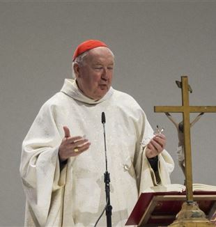 El cardenal Farrell durante la misa en los Ejercicios de la Fraternidad de CL (Roberto Masi/Fraternità CL)